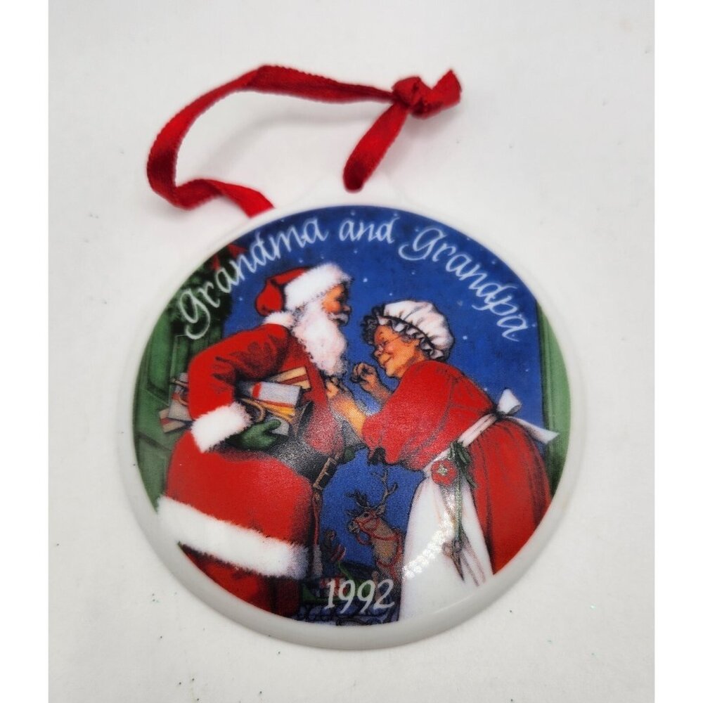 Vintage Grandma‎ And Grandpa Christmas Ornament Carlton Cards Christmas Warmth